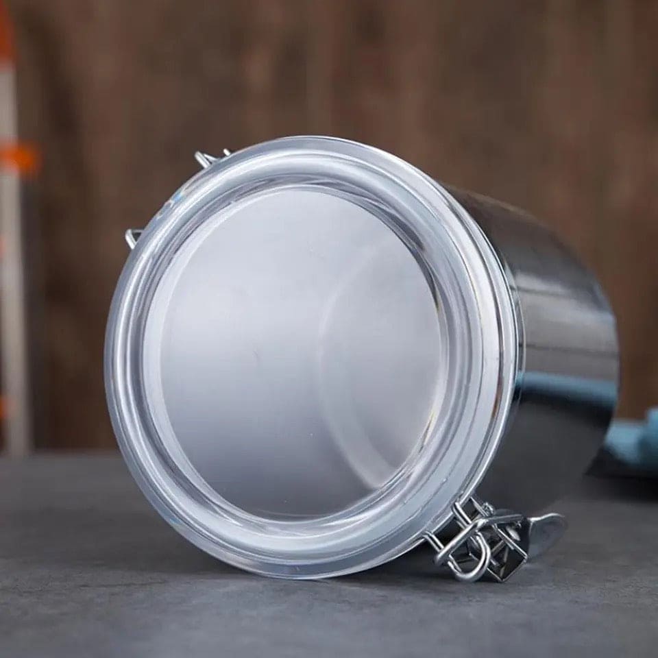 Set Of 4 Stainless Steel Airtight Sealed Canister, Coffee Flour Sugar Tea Container, Kitchen Container Seal Storage Jars With Plastic Cover, Miscellaneous Grain Food Storage Containers, Metal Sealed Can, Tea Leaf Organizer, Kitchen Accessories Set Of 4 Stainless Steel Airtight Sealed Canister, Coffee Flour Sugar Tea Container, Kitchen Container Seal Storage Jars With Plastic Cover, Miscellaneous Grain Food Storage Containers, Metal Sealed Can, Tea Leaf Organizer, Kitchen Accessories
